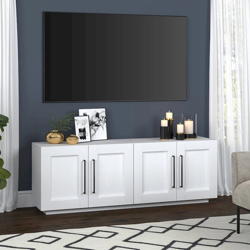 68-Inch TV Stand for TVs Up to 75 Inches with 4 Doors and Adjustable Shelves